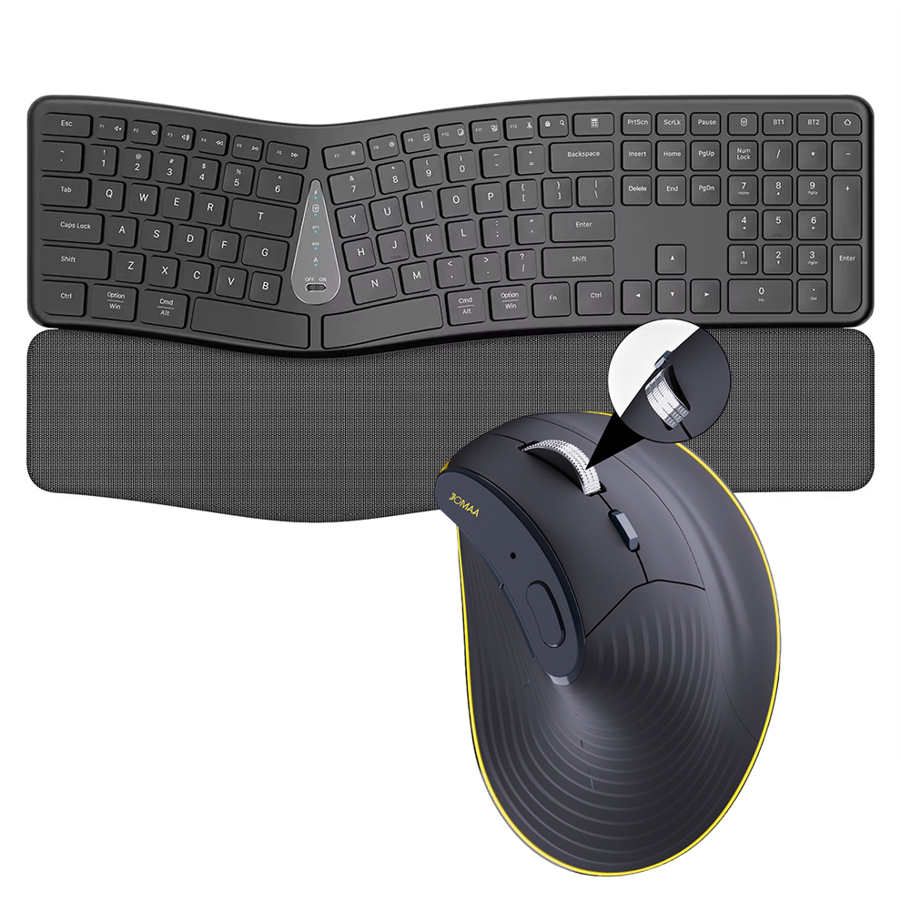 Gaming Keyboard Extension - 2.4G draadloze toetsenbord-muiscombinatie, comfortabel natuurlijk typen,