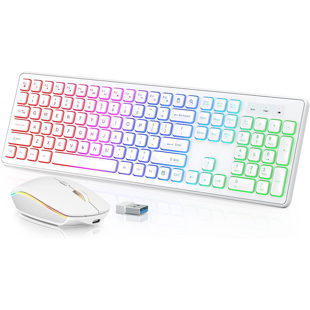 Gaming Keyboard Extension - Draadloos toetsenbord en muis met achtergrondverlichting,
