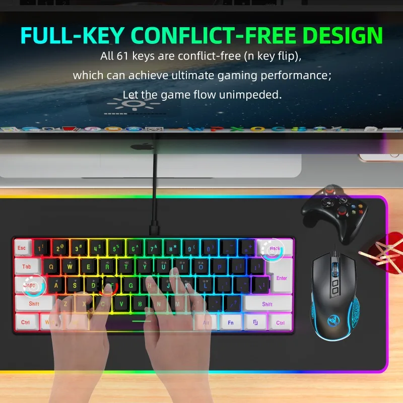 Toetsenbord en muis 60% comput - Gaming Keyboard And Mouse Mobile recensie en prijs