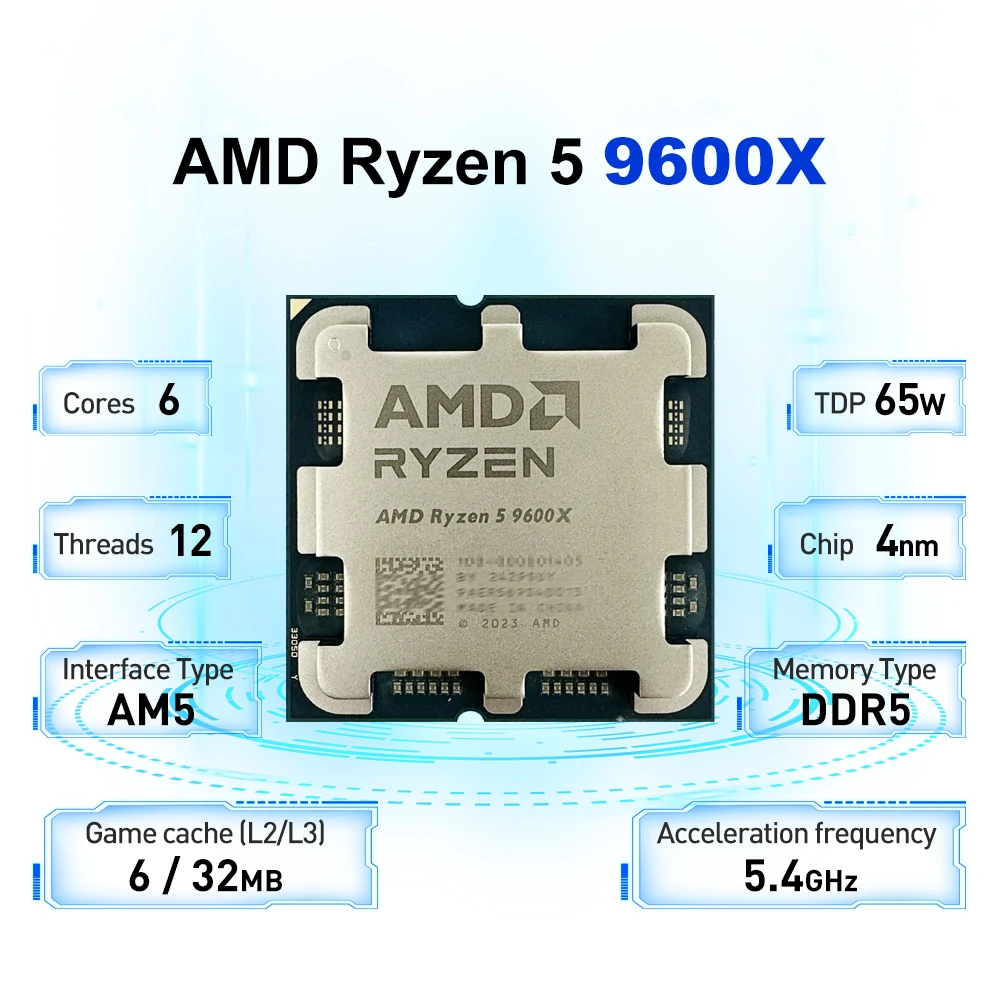 AMD Ryzen 5 9600X L3=32M 5,4GH - Amd Cpu Ryzen 9 recensie en prijs