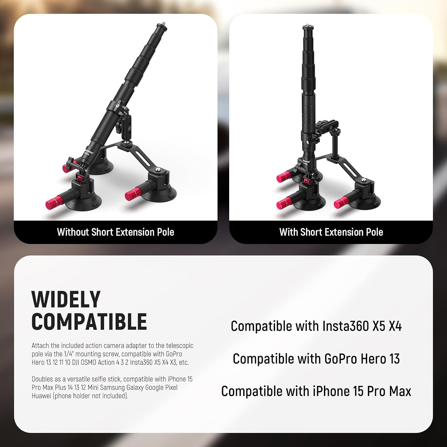 NEEWER Drievoudige Zuignap Aut - Stabilizer Screw In recensie en prijs