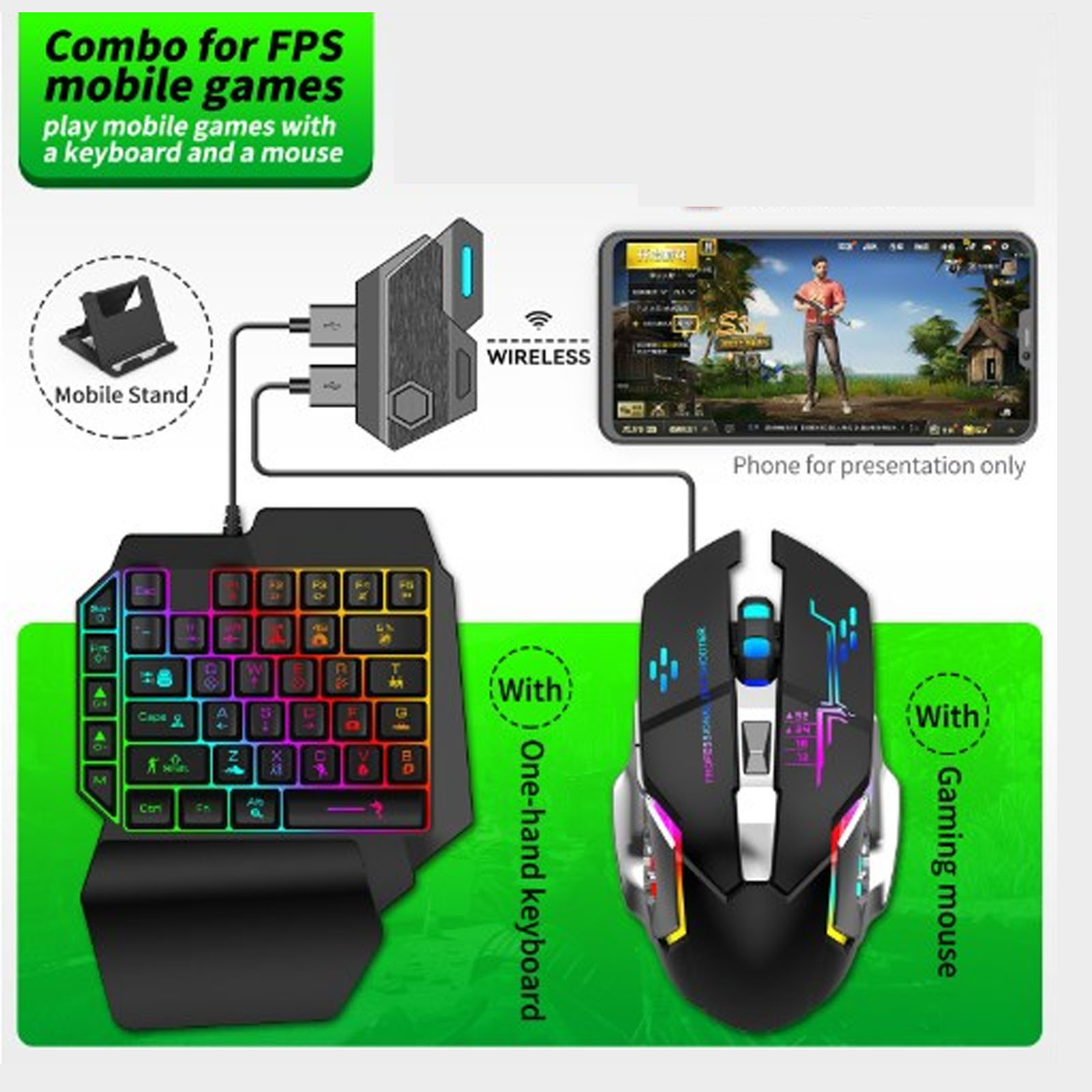 Mobiel gamecombopakket Bluetoo - Gaming Keyboard And Mouse Mobile recensie en prijs