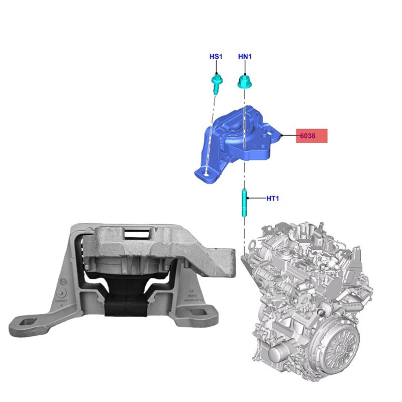 KV6Z-6038-A KV6Z6038C Motorste - Gasket Mount Kit recensie en prijs