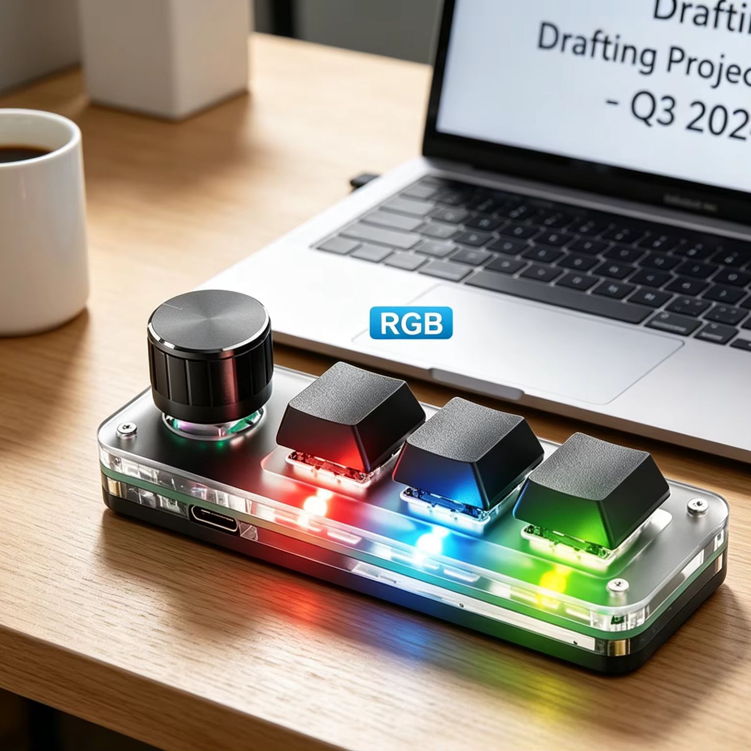 Programmeerbare 3-toetsen macr - Gaming Keyboard Number Pad recensie en prijs